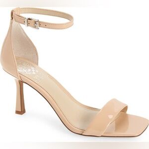EUC Vince Camuto Enella Ankle Strap Sandal SZ 7.5 SIZE SOLD OUT ONLINE Biscuit